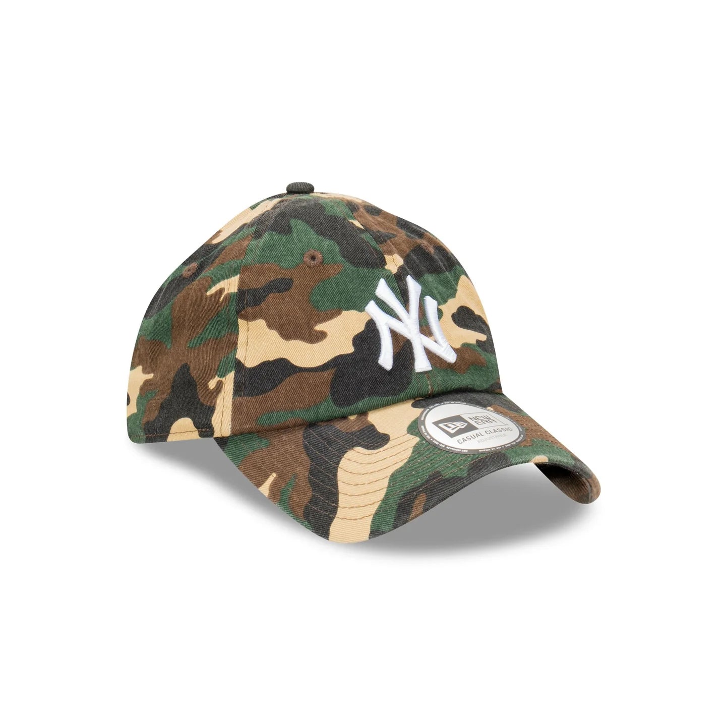 New York Yankees Hat - Woodland Camo Casual Classic MLB Strapback Cap - New Era